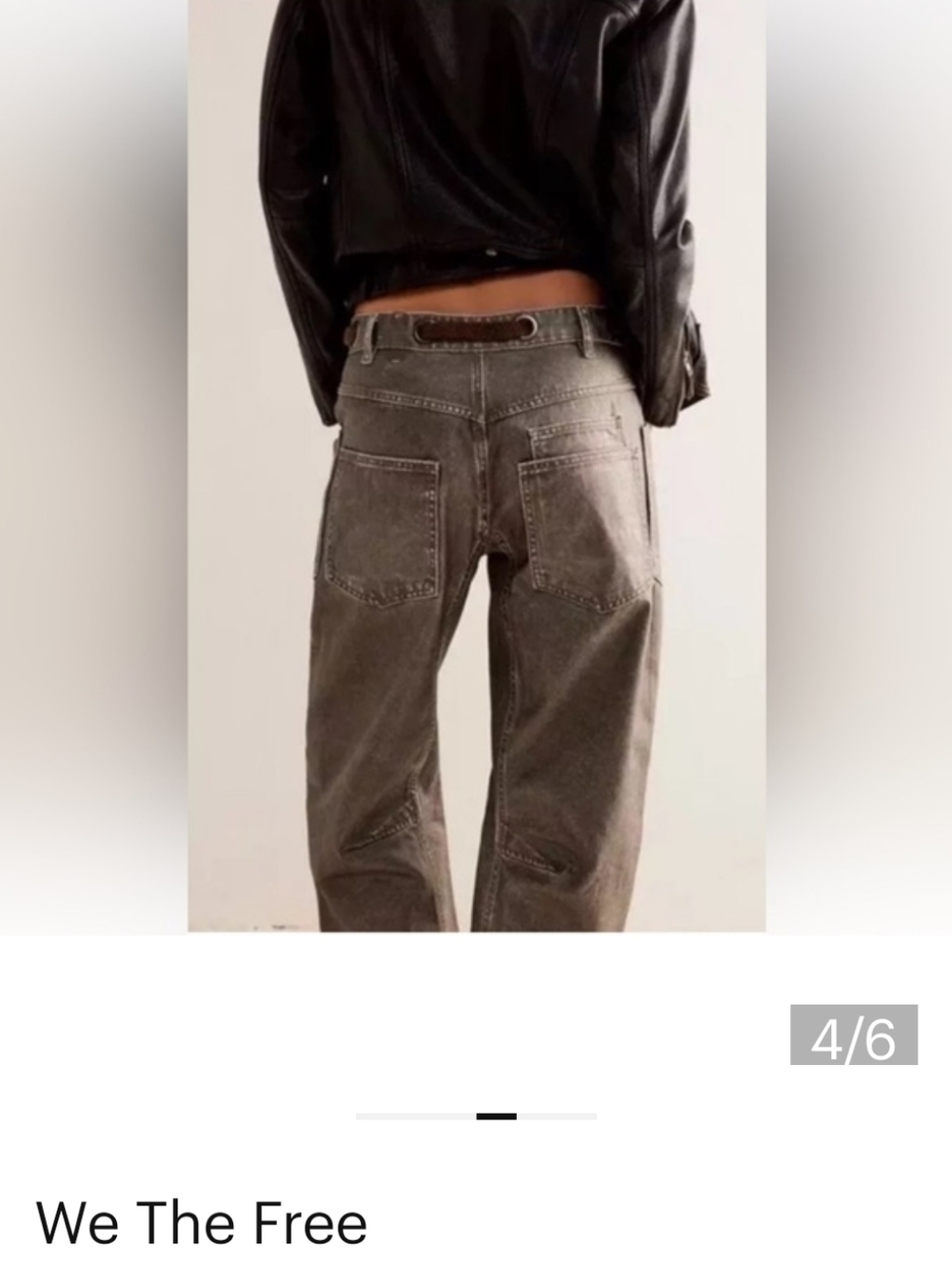 We The Free By Free People Gun Metal Moxies, Haki Carbon, *27 , nwot, Gorgeous - Picture 4 of 4
